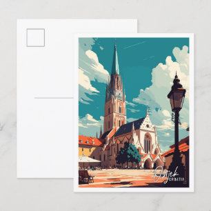 Osijek Croatia Kunst, Dichtung und Musik Postkarte
