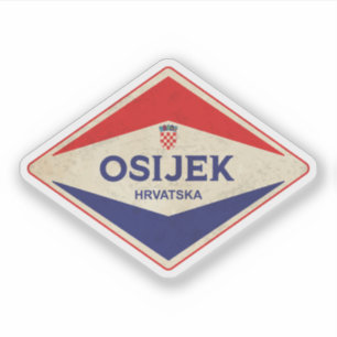 Osijek Kroatien Vintag Aufkleber