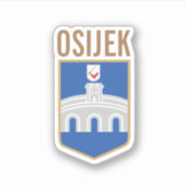 Osijek Wappen, Kroatien Aufkleber (Vorderseite)
