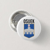 Osijek Wappen, Kroatien Button (Vorne & Hinten)