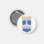 Osijek Wappen, Kroatien Magnet (Vorderseite/Rückseite)
