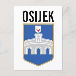 Osijek Wappen, Kroatien Postkarte