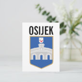 Osijek Wappen, Kroatien Postkarte (Stehend Vorderseite)