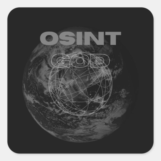 OSINT GOD QUADRATISCHER AUFKLEBER (Vorderseite)