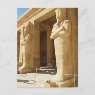 Osirianische Statuen von Hatshepsut - Pharao Postkarte