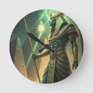 Osiris Gott der ewigen Wiedergeburt MPhoto Vergröß Runde Wanduhr