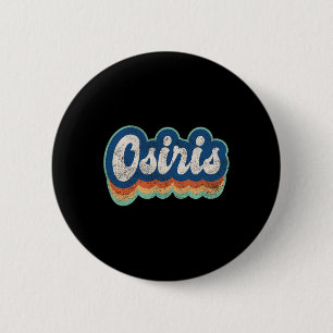 Osiris Vorname Junge Vintage-Stil 70er 80er Person Button