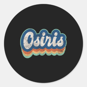 Osiris Vorname Junge Vintage-Stil 70er 80er Person Runder Aufkleber