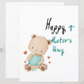 Osito bebé felicita el 1 día de la madre (Vorne/Hinten)