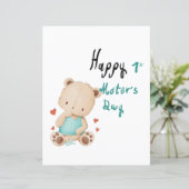 Osito bebé felicita el 1 día de la madre (Stehend Vorderseite)