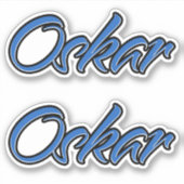Oskar Name blue Aufkleber Sticker Stickerset