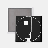 Oskar Schlemmer Bauhaus Logo Magnet (Vorderseite/Rückseite)