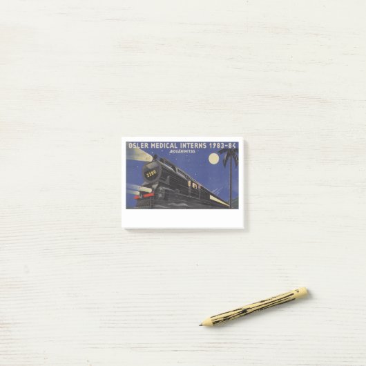 Osler Interniert-Post-Itanmerkungen (großes Bild) Post-it Klebezettel (Auf Schreibtisch)