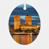 Oslo City Hall Norwegen Ornament Aus Metall (Vorderseite)