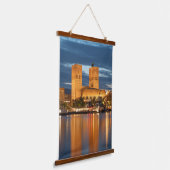 Oslo City Hall Norwegen Wandteppich Mit Holzrahmen (Gewinkelt)