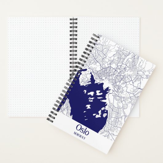 Oslo City Map Bullet Journal Notizblock (Innen)