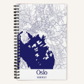 Oslo City Map Bullet Journal Notizblock (Vorderseite)