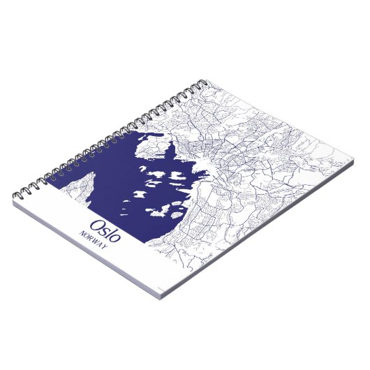 Oslo City Map Notizblock (Linke Seite)