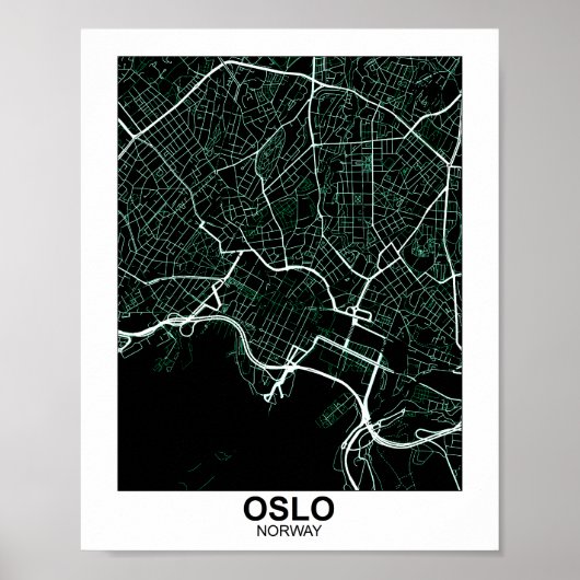 Oslo City Map Poster, Poster (Vorne)