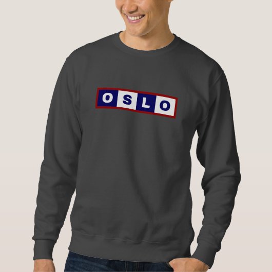 Oslo City, Norwegen Minimal Design Sweatshirt (Vorderseite)