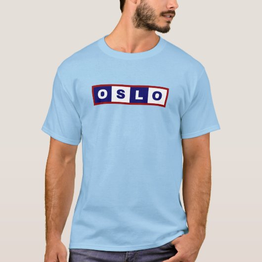 Oslo City, Norwegen Minimal Design T-Shirt (Vorderseite)