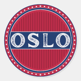 Oslo City Pride Emblem – Norwegische Identität Runder Aufkleber