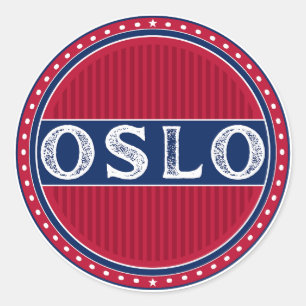 Oslo City Pride Emblem – Norwegische Identität Runder Aufkleber