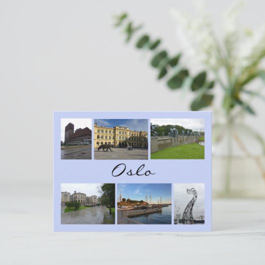 Oslo Collage 2 Postkarte (Stehend Vorderseite)