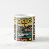 Oslo Fähren Norwegen Comic Souvenirs und Geschenke Kaffeetasse (Mittel)