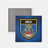 Oslo Flag Magnet (Vorderseite/Rückseite)