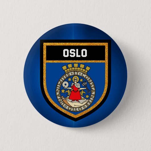 Oslo-Flagge Button (Vorderseite)