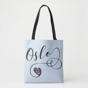 Oslo Heart Grocertasche, Norwegen Tasche