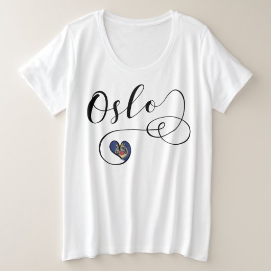 Oslo Heart Tee Shirt, Norwegen (Design vorne)