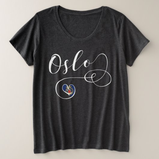 Oslo Heart Tee Shirt, Norwegen (Design vorne)