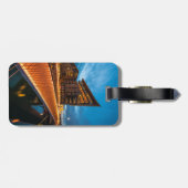 Oslo in der Nacht, Norwegen Gepäckanhänger (Rückseite horizontal)