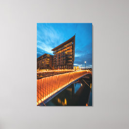 Oslo in der Nacht, Norwegen Leinwanddruck