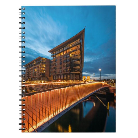 Oslo in der Nacht, Norwegen Notizblock (Vorderseite)