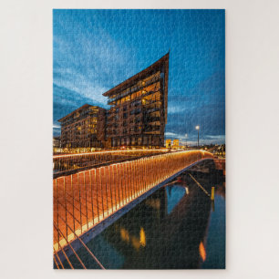 Oslo in der Nacht, Norwegen Puzzle