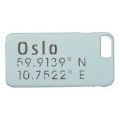 Oslo Latitude Longitude Case-Mate iPhone Hülle (Rückseite (Horizontal))