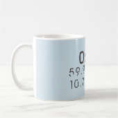 Oslo Latitude Longitude Kaffeetasse (Links)