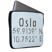 Oslo Latitude Longitude Laptopschutzhülle (Vorne Rechts)
