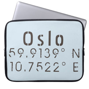 Oslo Latitude Longitude Laptopschutzhülle