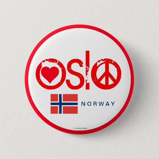 Oslo-Liebe-Friedensknopf 3 Button (Vorderseite)
