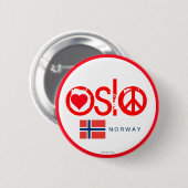Oslo-Liebe-Friedensknopf 3 Button (Vorne & Hinten)