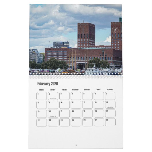 Oslo-Norway Calendar Kalender (Feb 2026)