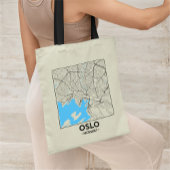 Oslo, Norway, City Map Tote Bag Tragetasche