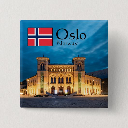 Oslo Norwegen Button (Vorderseite)