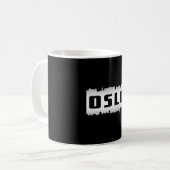Oslo Norwegen City Skyline Cityscape Funny Gift Kaffeetasse (Vorderseite Links)