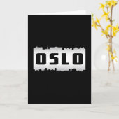 Oslo Norwegen City Skyline Cityscape Funny Gift Karte (Gelbe Blume)