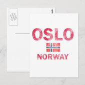 Oslo Norwegen Designs Postkarte (Vorne/Hinten)